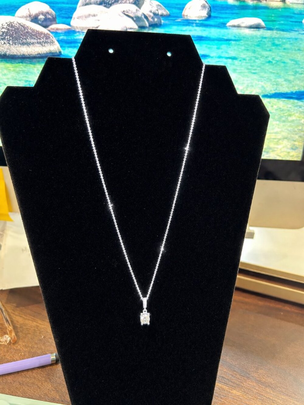 XL09 THE STATEMENT DROP  1 ct Moissanite set in Sterline Silver